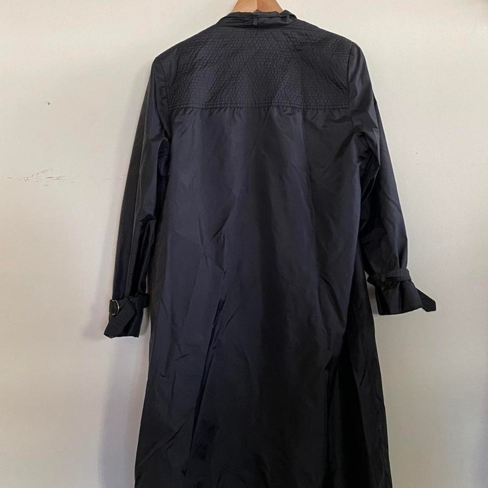 Fleet Street 1980's black windbreaker trench coat - Picture 2 of 7